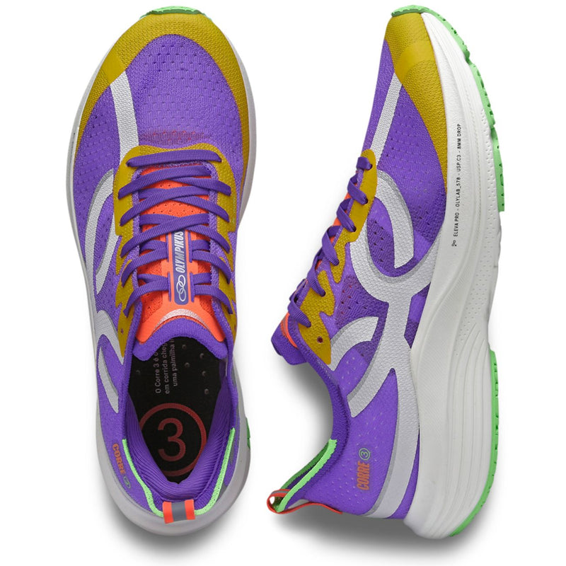 Tênis Corre 3 Preto – Roxo Sofisticado