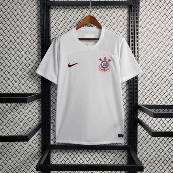 Camisa Corinthians - 23/24 - Branca/Preta – Confortável