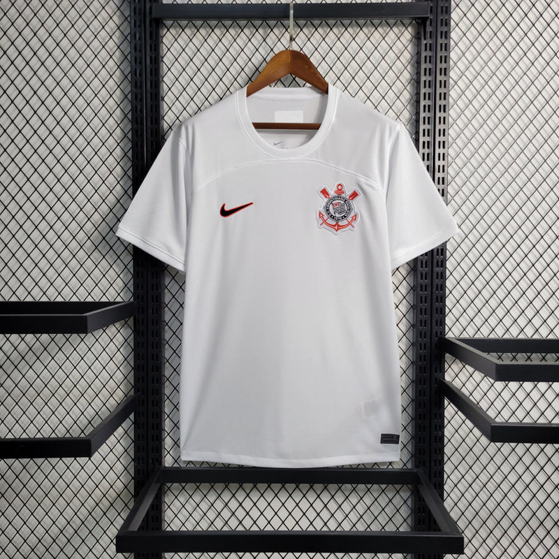 Camisa Corinthians - 23/24 - Branca/Preta – Confortável