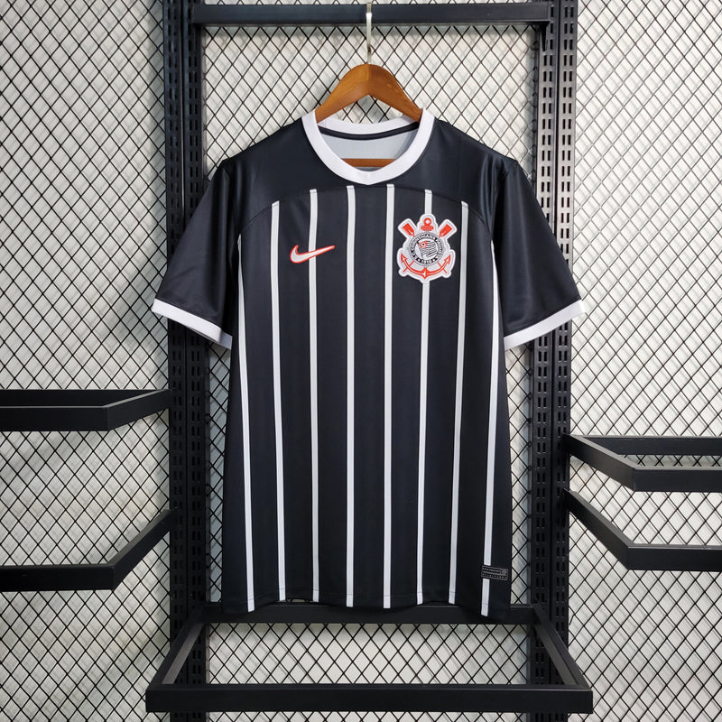 Camisa Corinthians - 23/24 - Branca/Preta – Confortável
